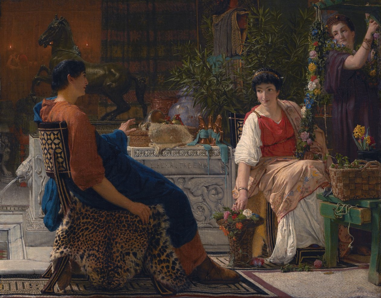 Voorbereidingen voor de festiviteiten door Lawrence Alma Tadema