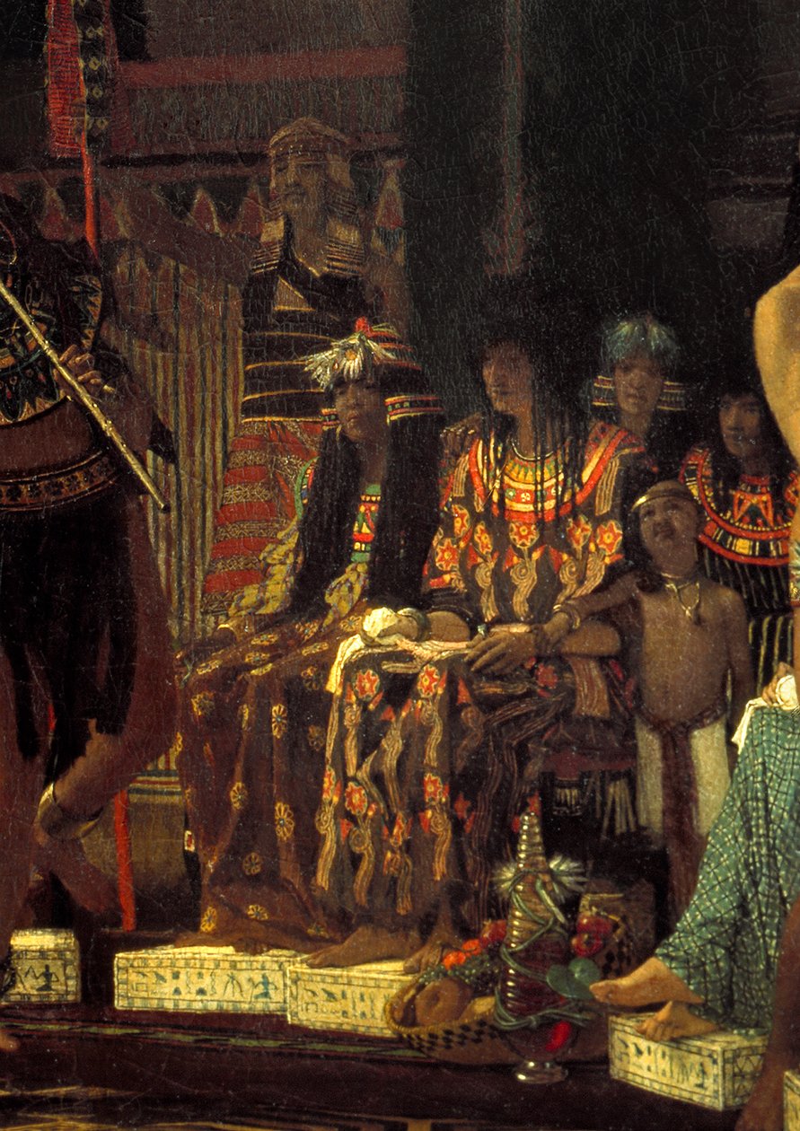 Vrijetijdsbesteding in het Oude Egypte, 3000 Jaar Geleden (detail) door Lawrence Alma Tadema