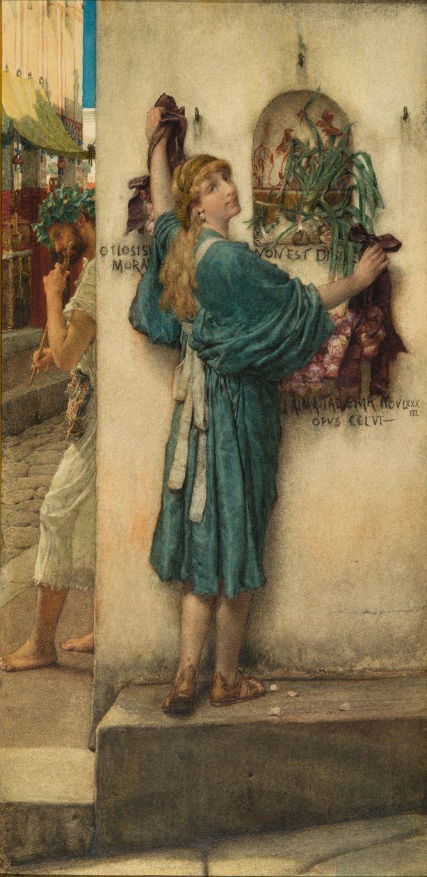 Het Straataltaar, 1883 door Lawrence Alma Tadema