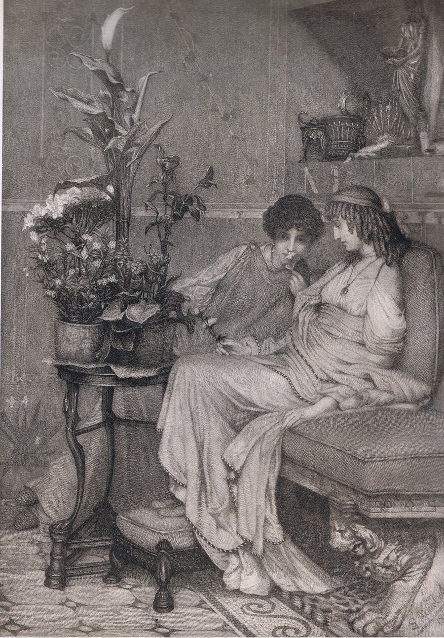 In vertrouwen, Bibbys Jaarboek door Lawrence (after) Alma Tadema
