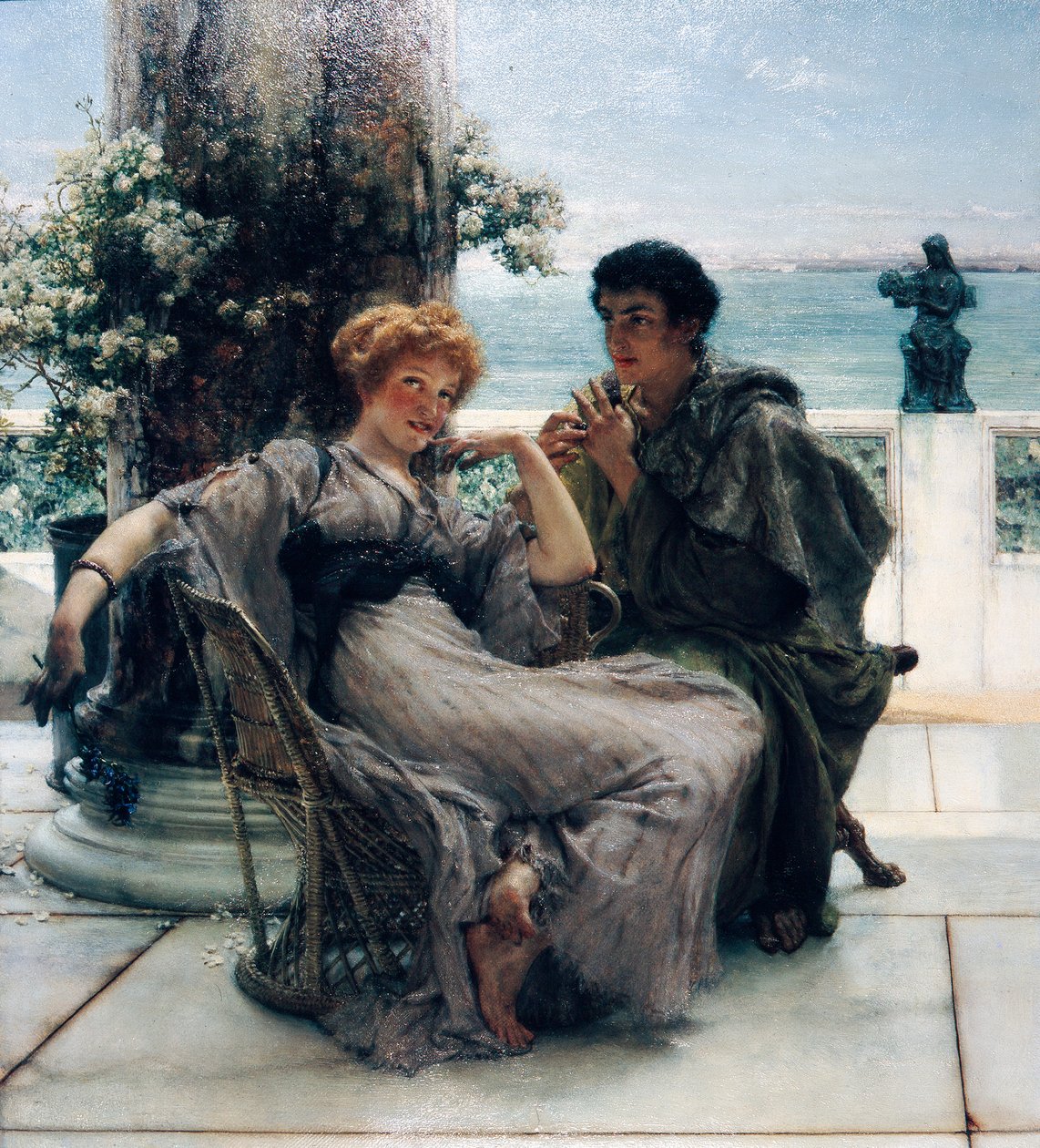Hofmakerij (Het Voorstel) door Lawrence Alma Tadema