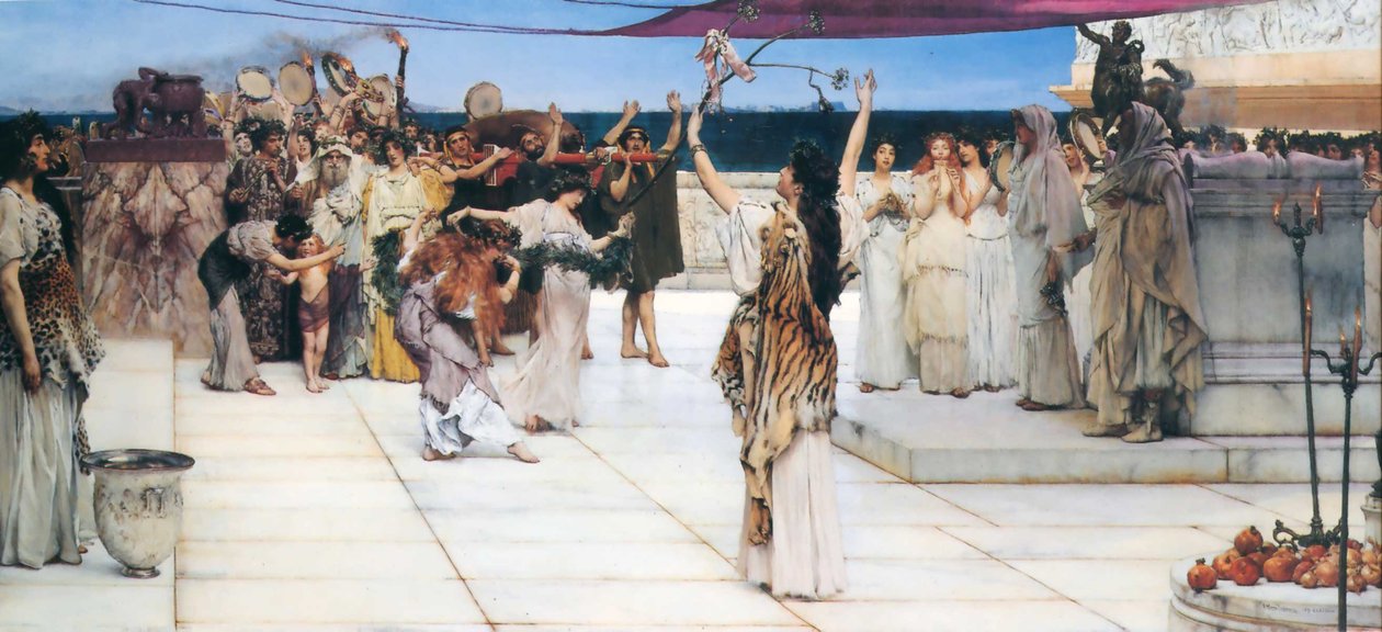 Een toewijding aan Bacchus door Lawrence Alma-Tadema