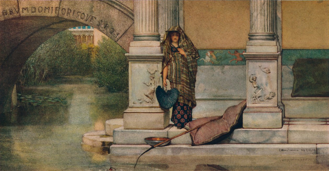 Vissen, 1875 door Lawrence Alma Tadema