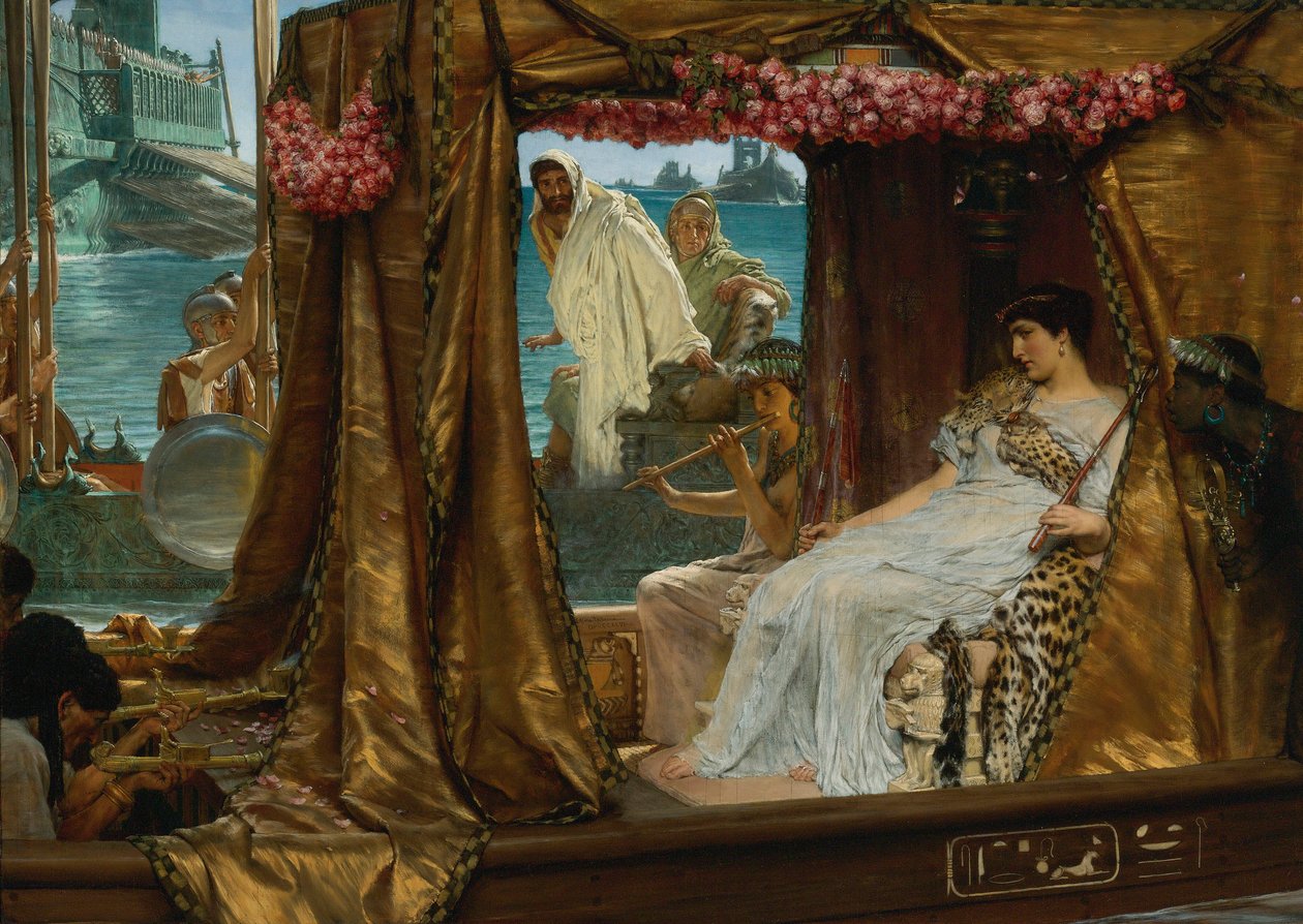 De ontmoeting van Antony en Cleopatra door Lawrence Alma Tadema