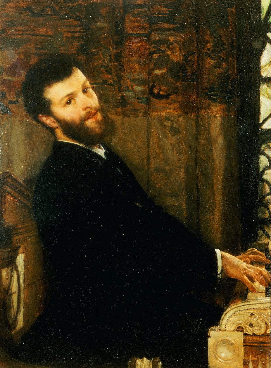 Portret van de zanger George Henschel die Alma-Tadema