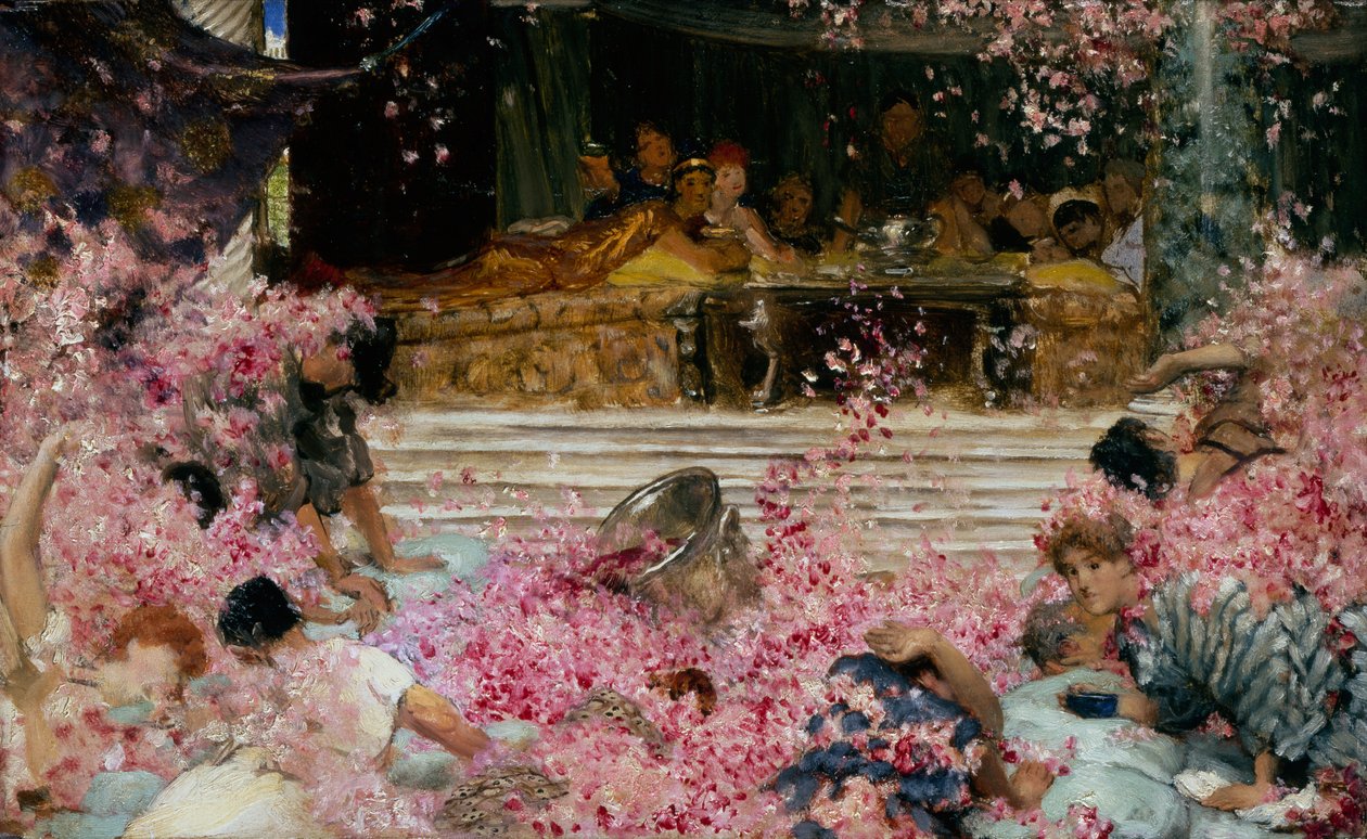 Studie voor De rozen van Heliogabalus, ca. 1888 door Lawrence Alma Tadema