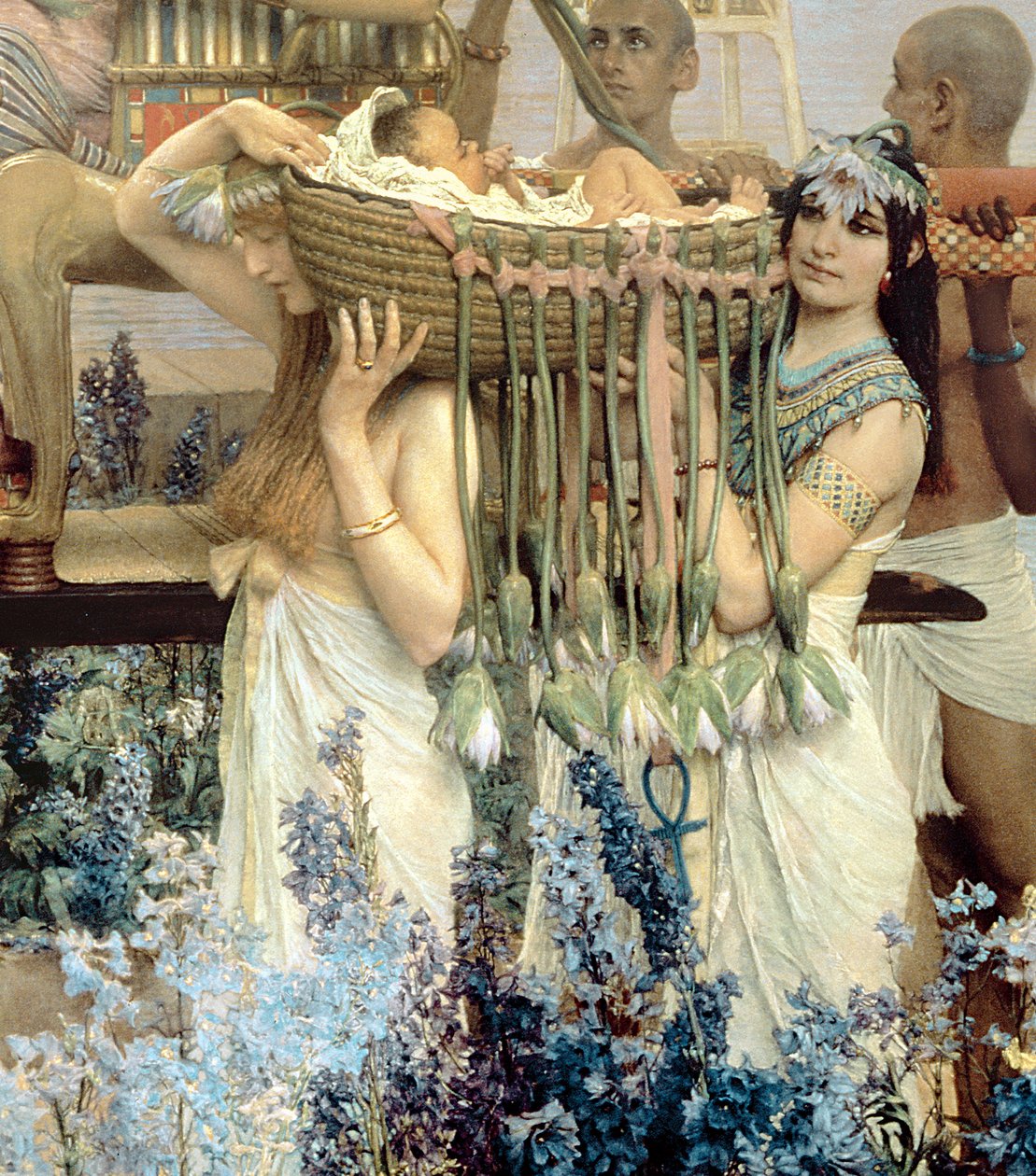 De vondst van Mozes door de dochter van de farao door Lawrence Alma-Tadema