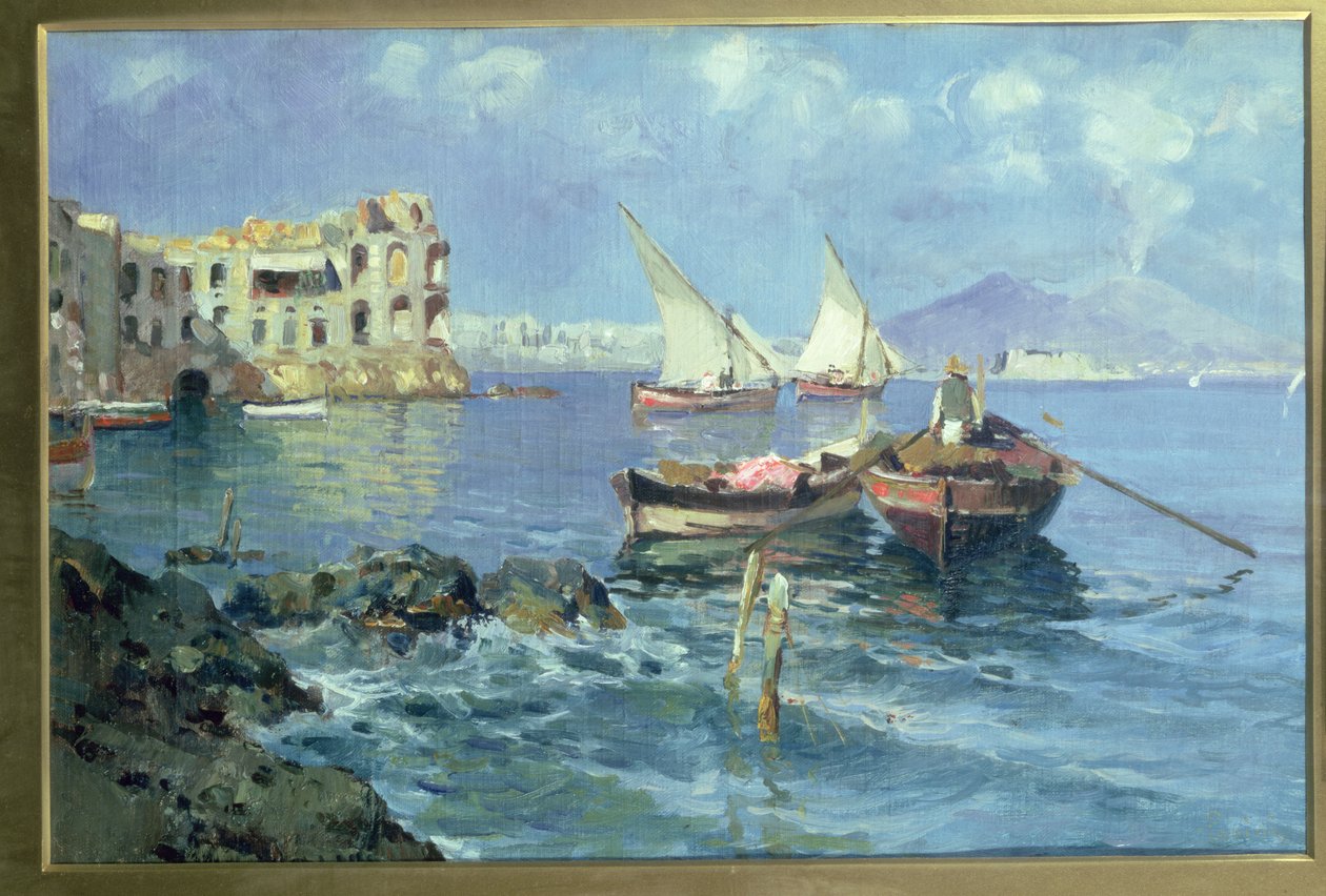 In de Baai van Napels door Lazzaro Pasini