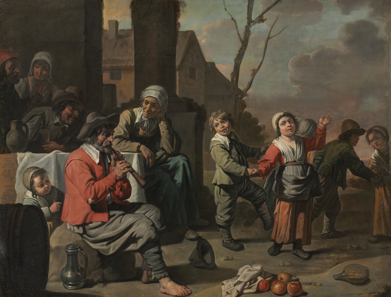Cirkel van Le Nain - Dansende boerenkinderen, jaren 1650 door Le Nain Brothers