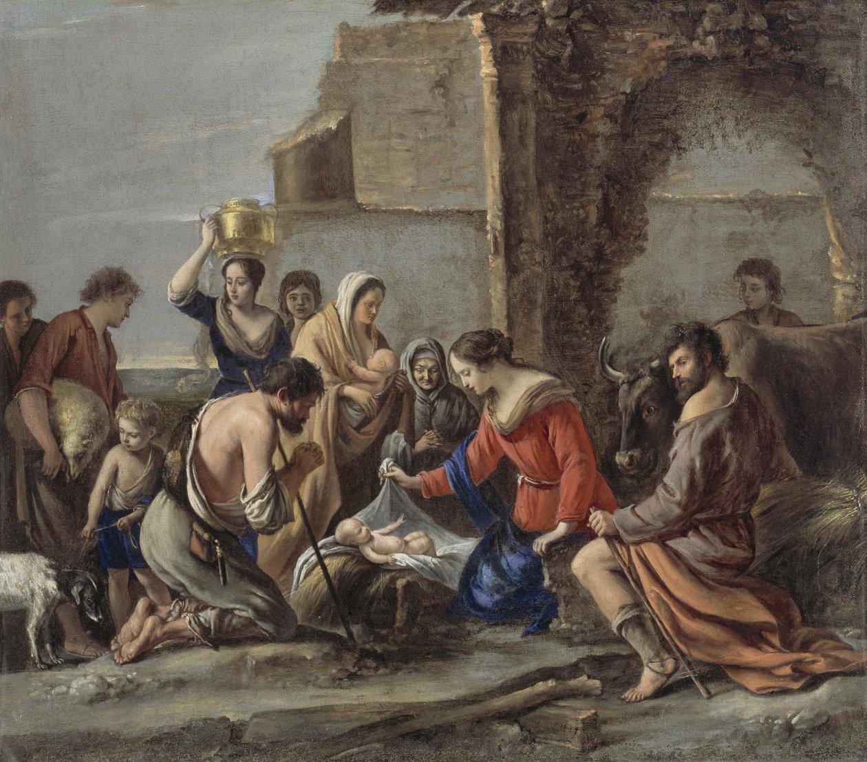 Le Nain - De aanbidding van de herders, 1644 door Le Nain Brothers