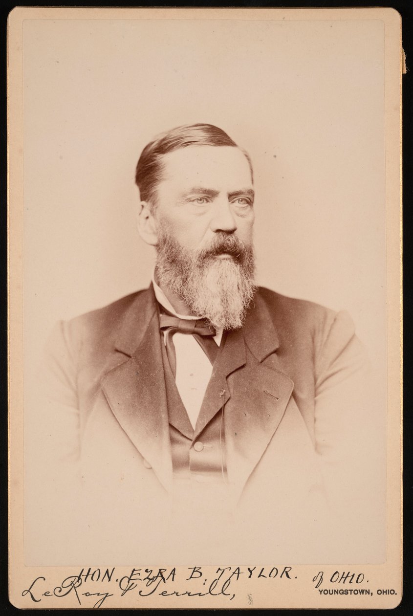 Portret van Ezra Booth Taylor 1823-1912, voor 1896 door Le Roy and Terrill