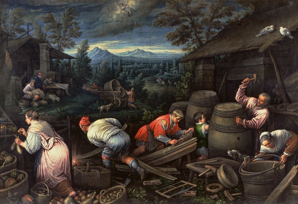 Augustus, 1595-1600 door Leandro da Ponte Bassano
