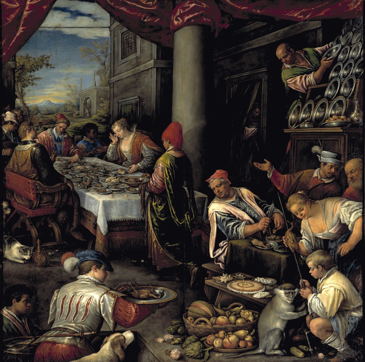 Het Feest van Anthony en Cleopatra door Leandro da Ponte Bassano