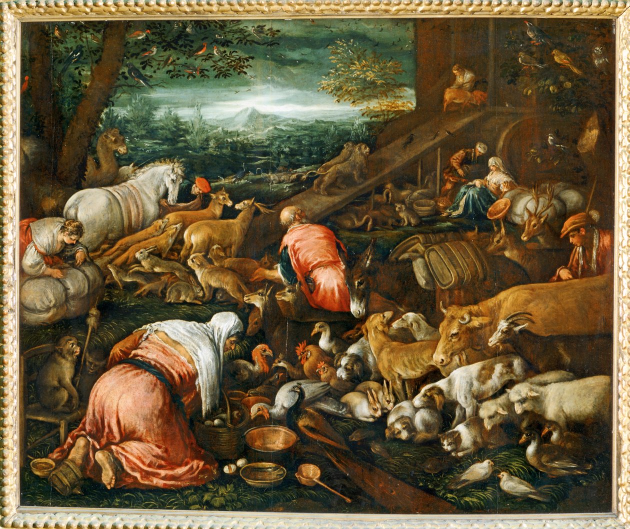 Dieren die de ark van Noach binnengaan - Dieren die de ark van Noach binnengaan ... door Leandro da Ponte Bassano