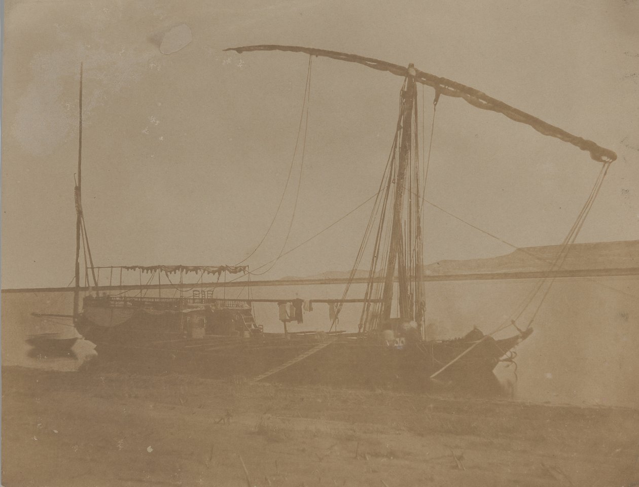 Nijlboot, Egypte, 1851 door Leavitt Hunt.