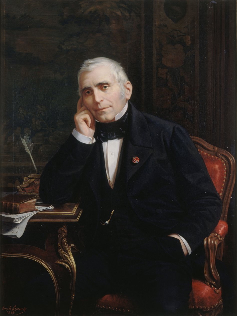 Portret van de dramaturg en librettist Eugène Scribe 1791-1861, 1863 door Lecomte Vernet