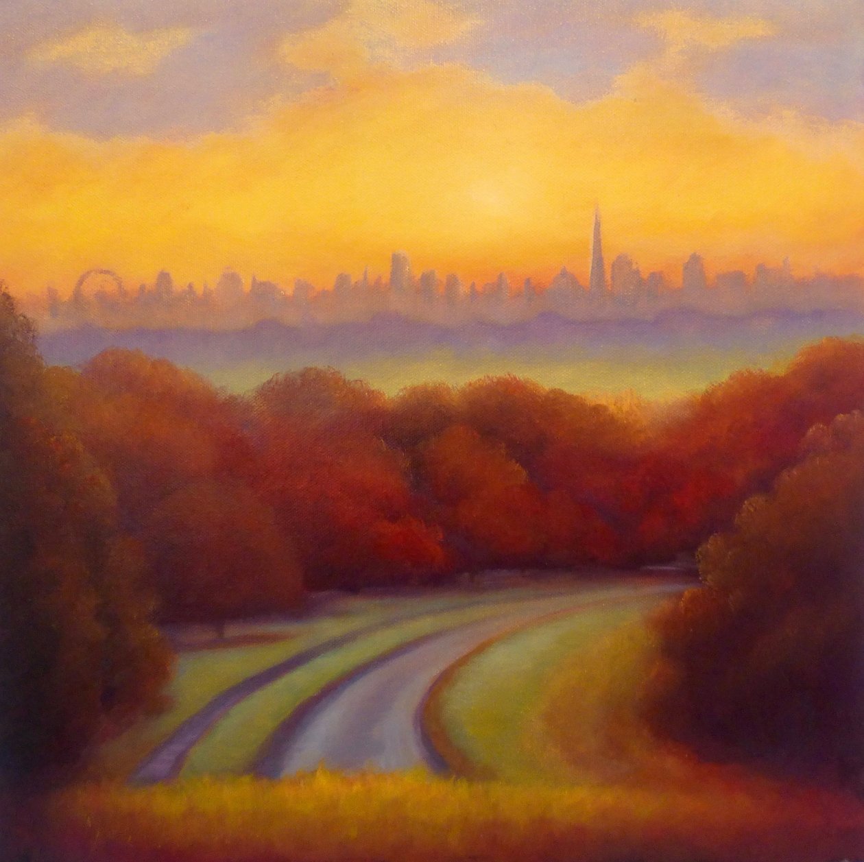 Herfstochtend Richmond Park, 2023 door Lee Campbell