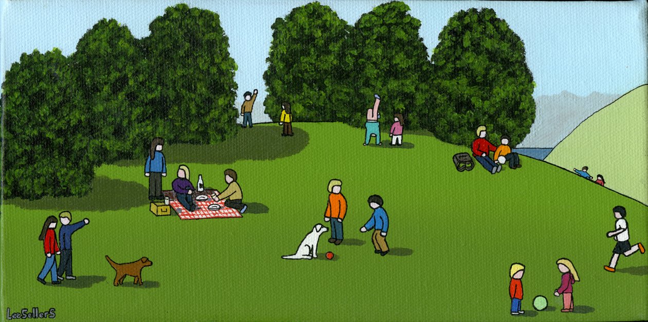Picknick op de heuvel door Lee Sellers