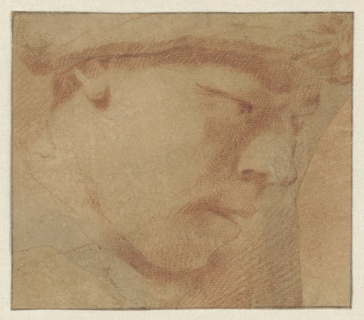 Hoofd van een jongen, naar rechts door Leendert van der Cooghen (manner of)