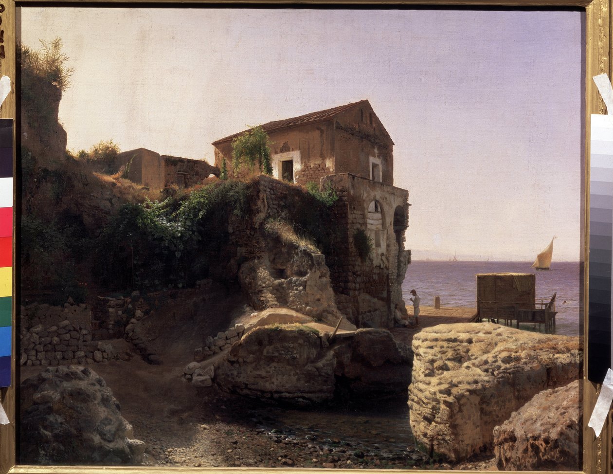 Op het eiland Capri (Italië) Vissershuis door Lef Feliksovich Lagorio