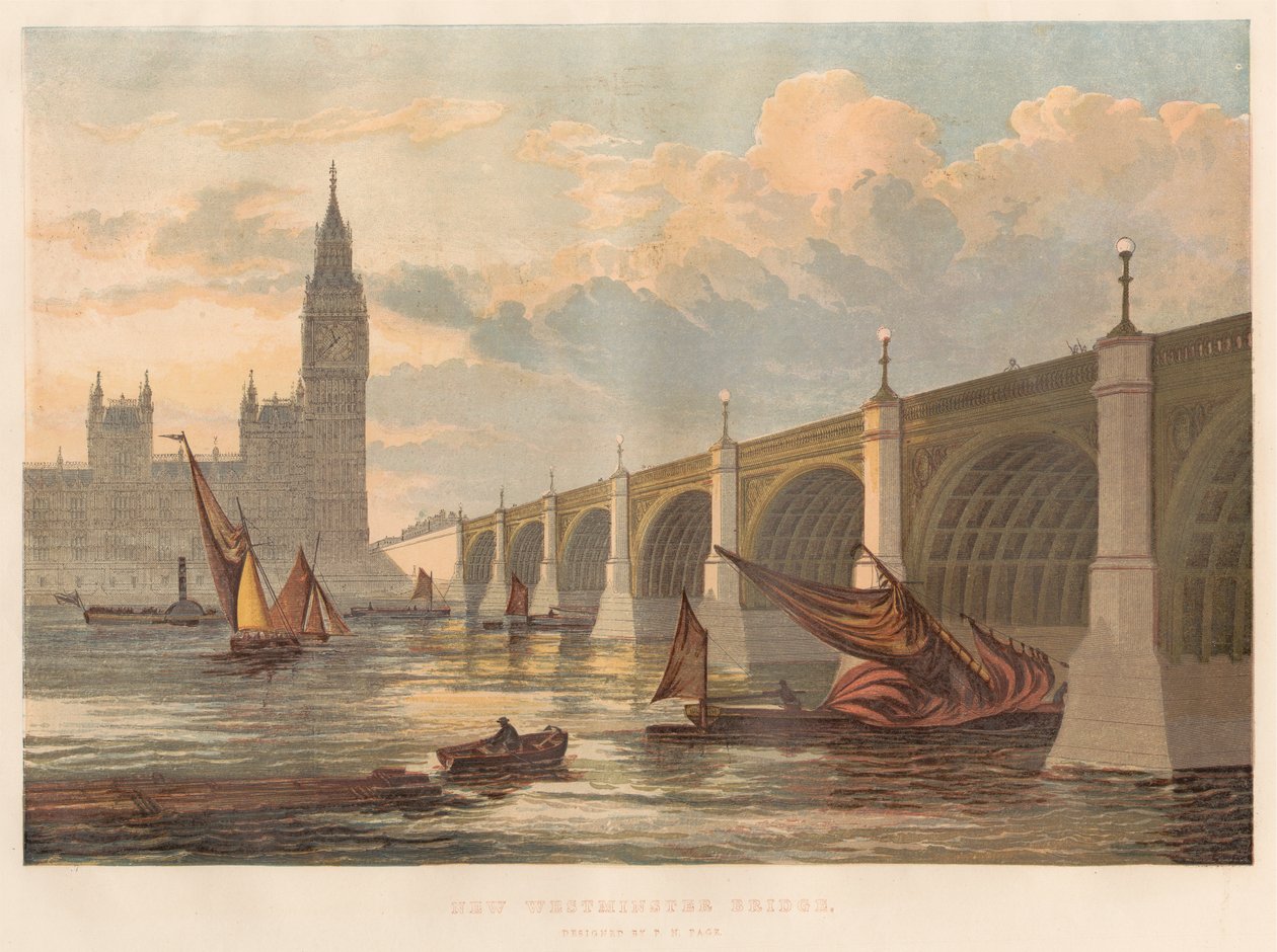 Nieuwe Westminster Brug, Ontworpen door P. N. Page door Leighton Brothers