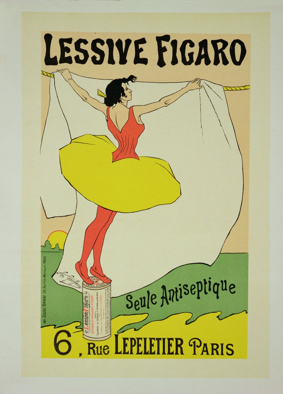 Reproductie van een poster die 