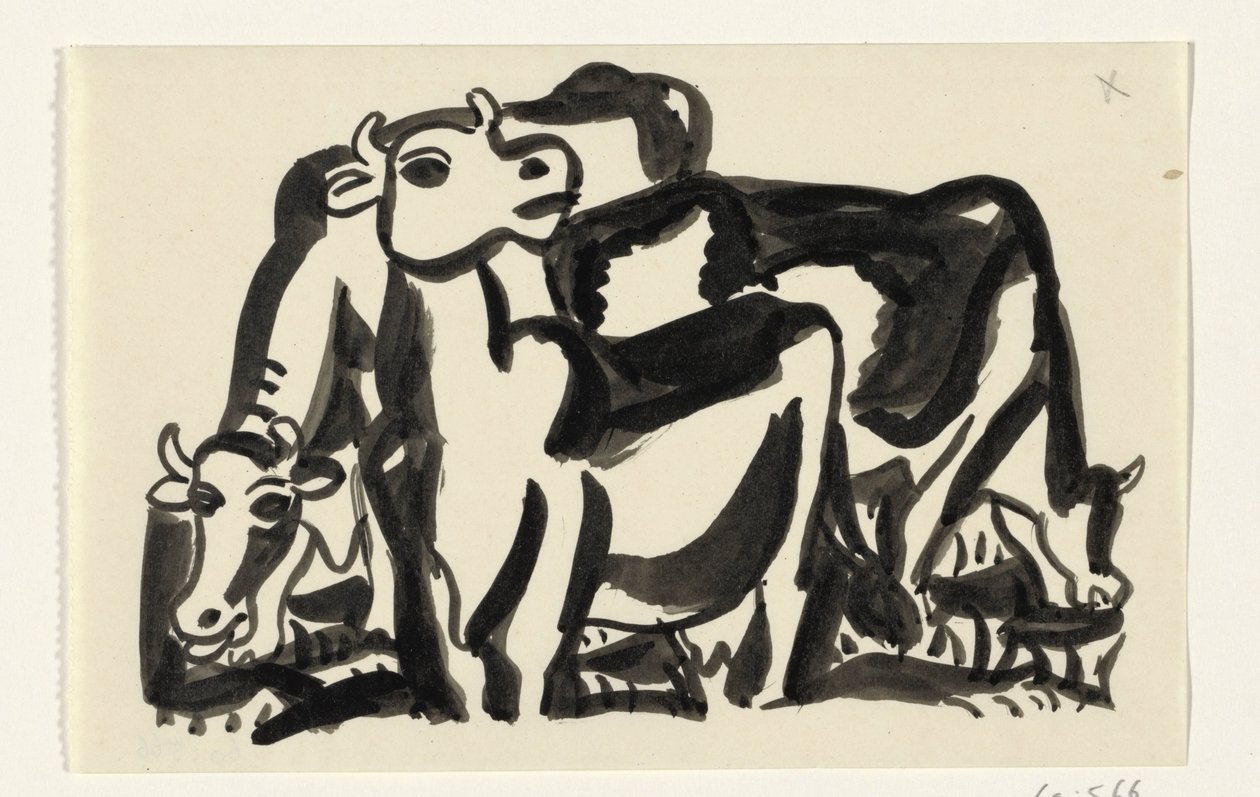 Drie koeien door Leo Gestel