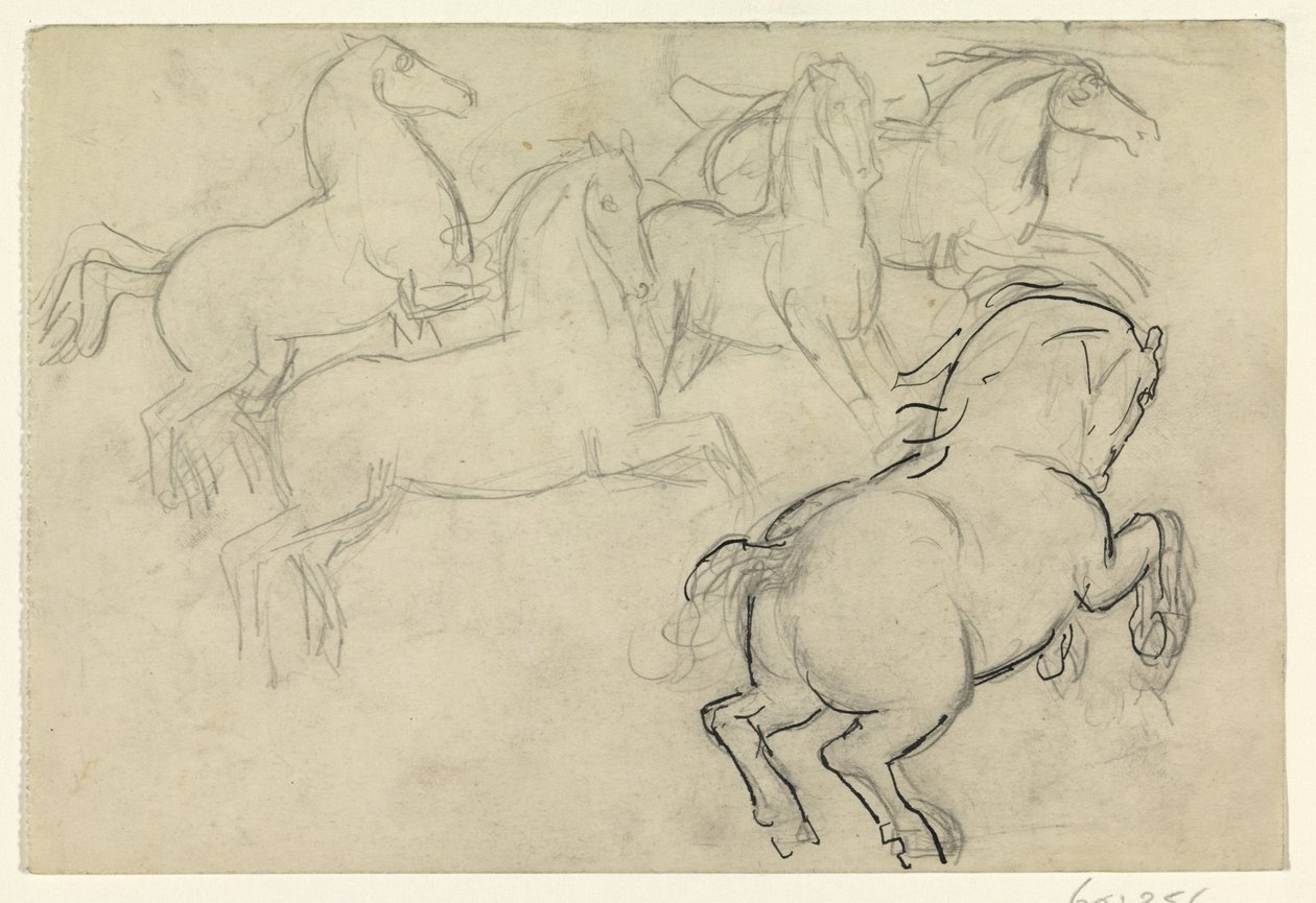 Galopperende paarden door Leo Gestel