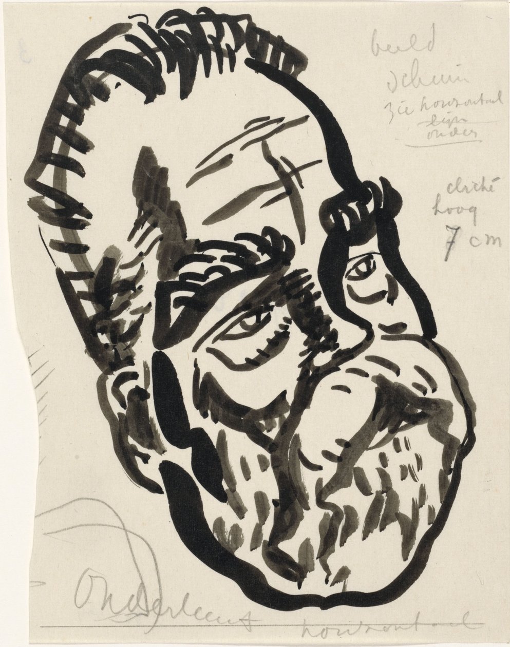 Mannenkop door Leo Gestel