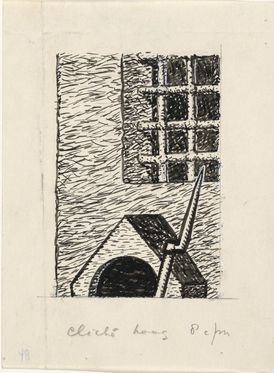 Raam met tralies door Leo Gestel