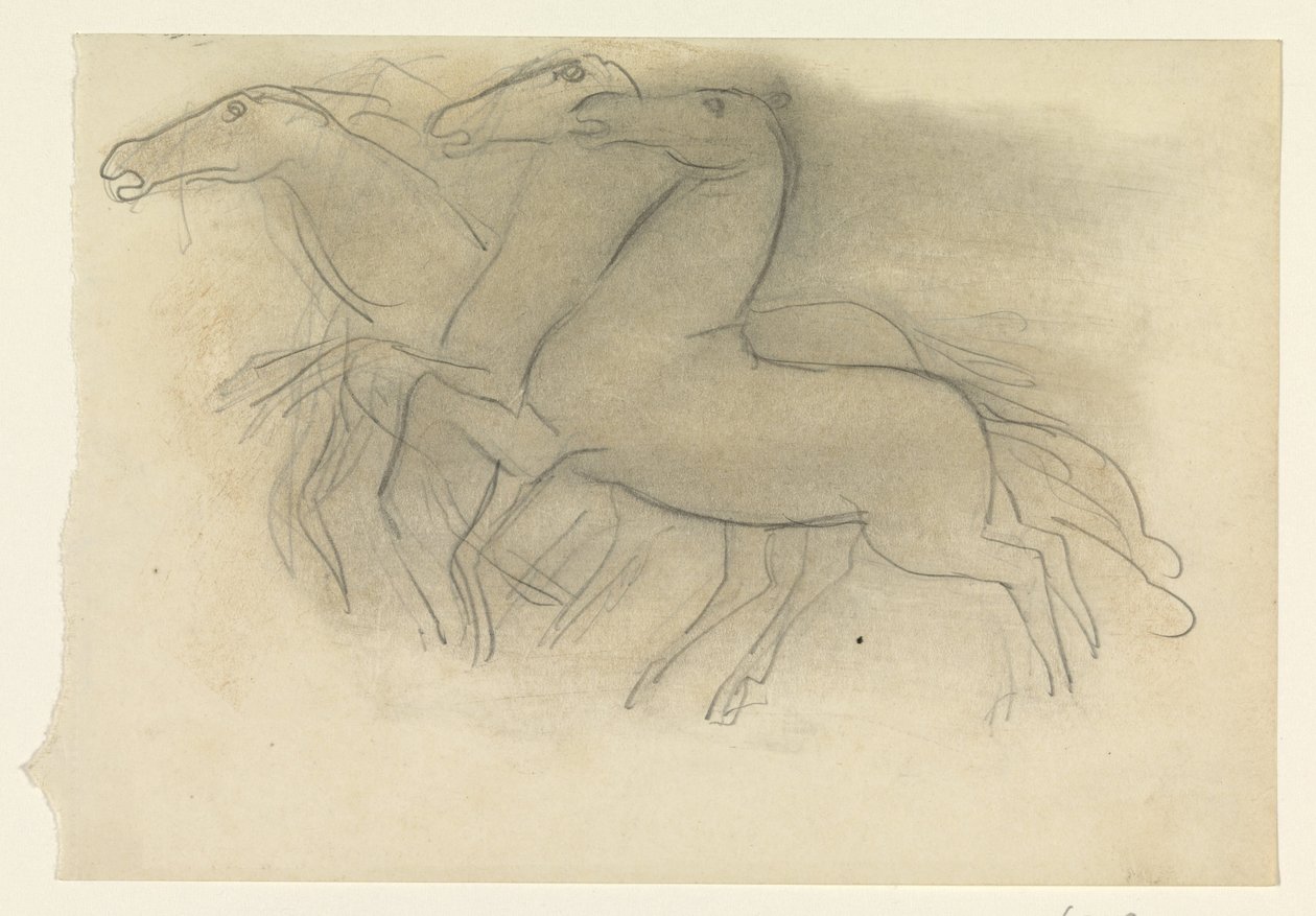Rennende paarden door Leo Gestel