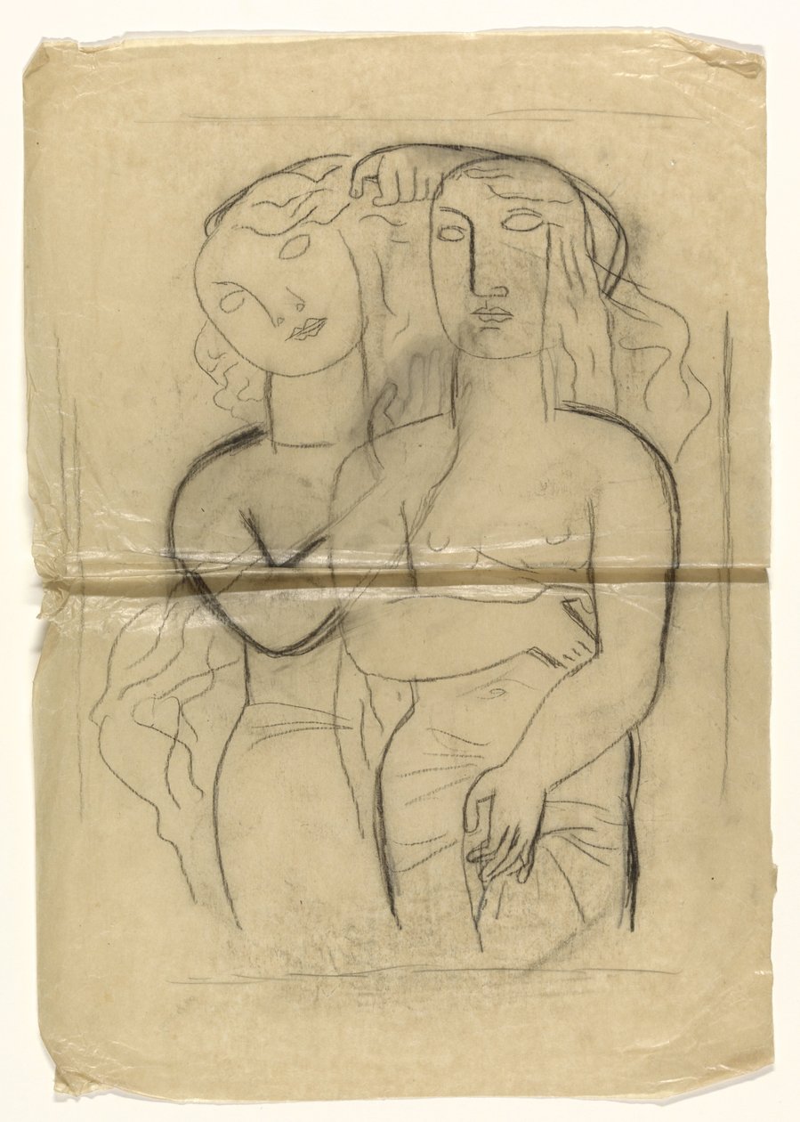 Twee staande vrouwen door Leo Gestel