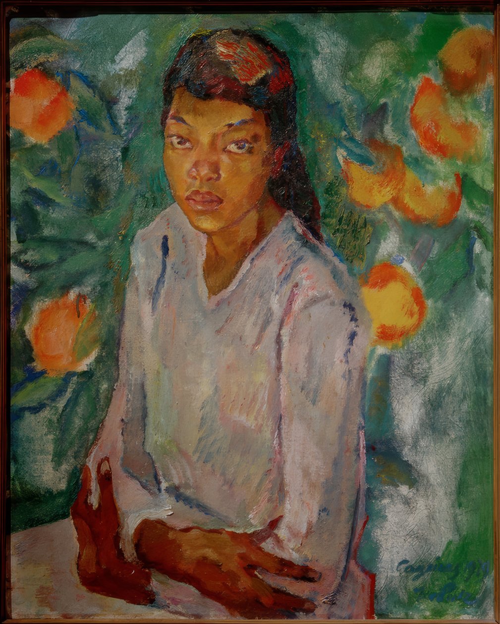 Julia bij de sinaasappelstruik door Leo Putz