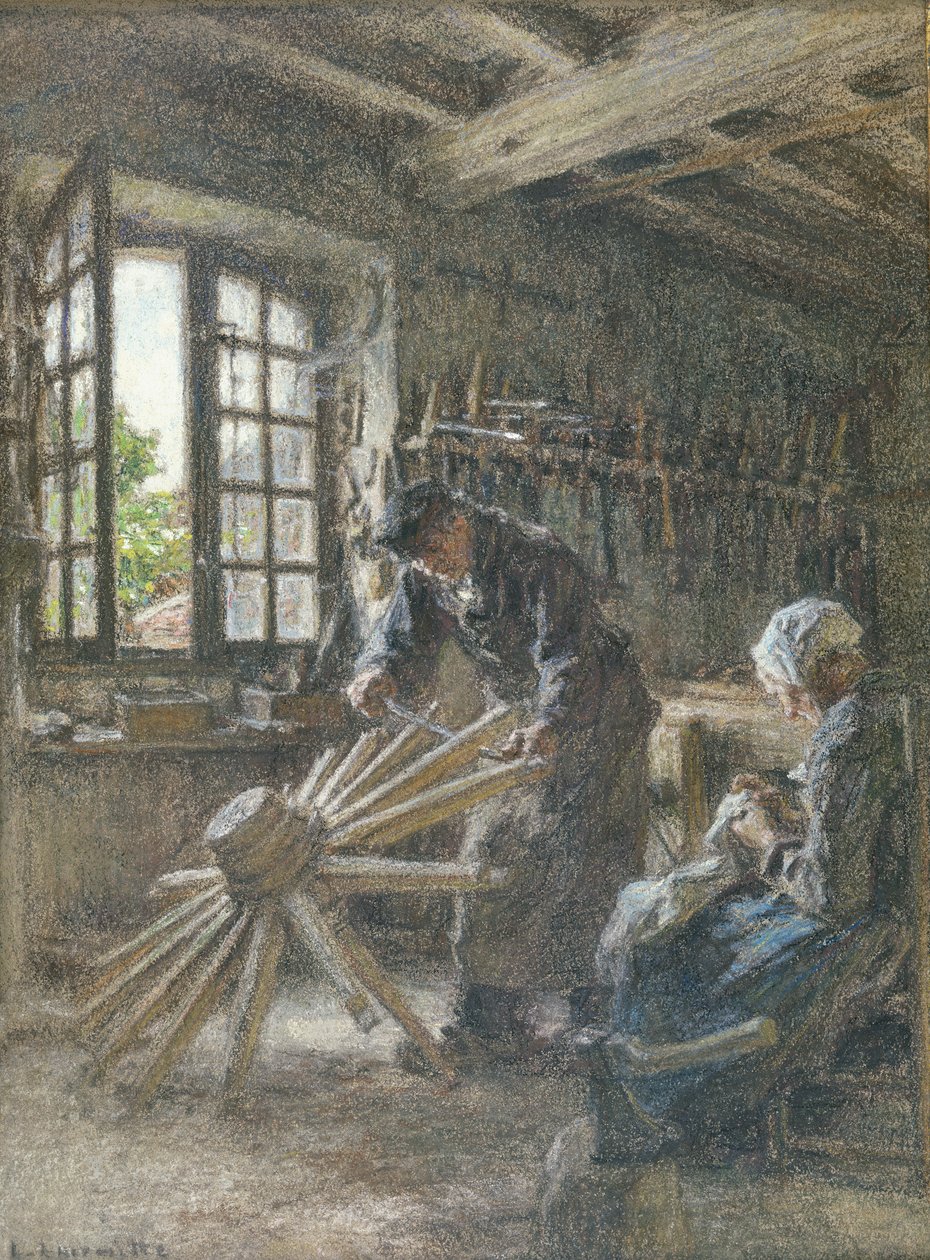 De oude wagenmaker en zijn vrouw, 1897 door Leon-Augustin Lhermitte