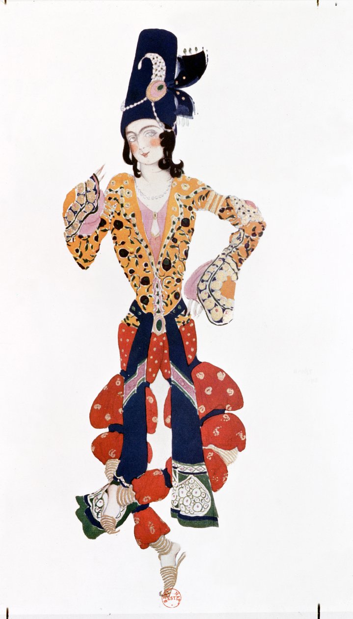 Kostuum voor Nijinsky (1890-1950) in het ballet 
