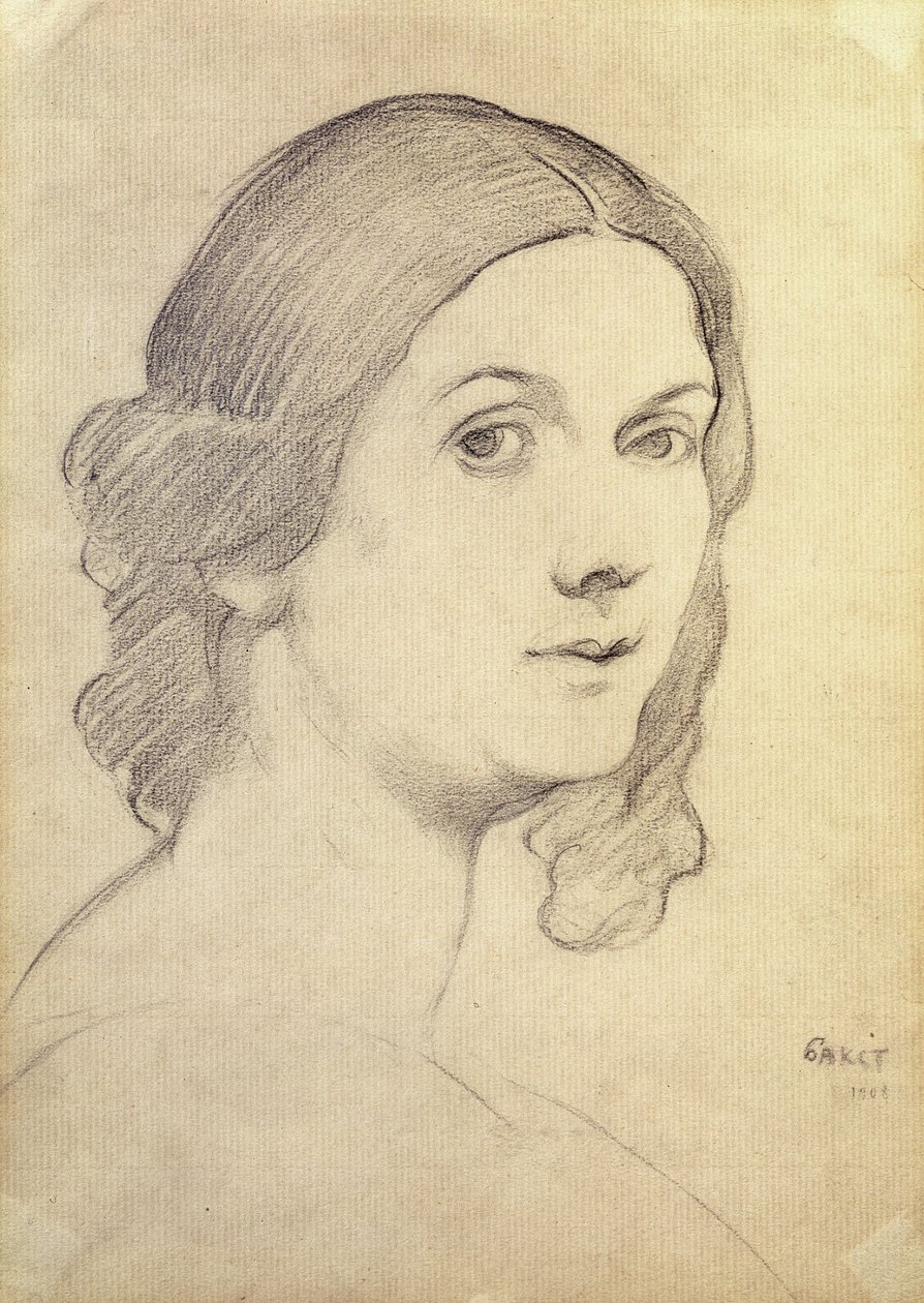Portret van Isadora Duncan (1877-1927), 1908 door Leon Bakst