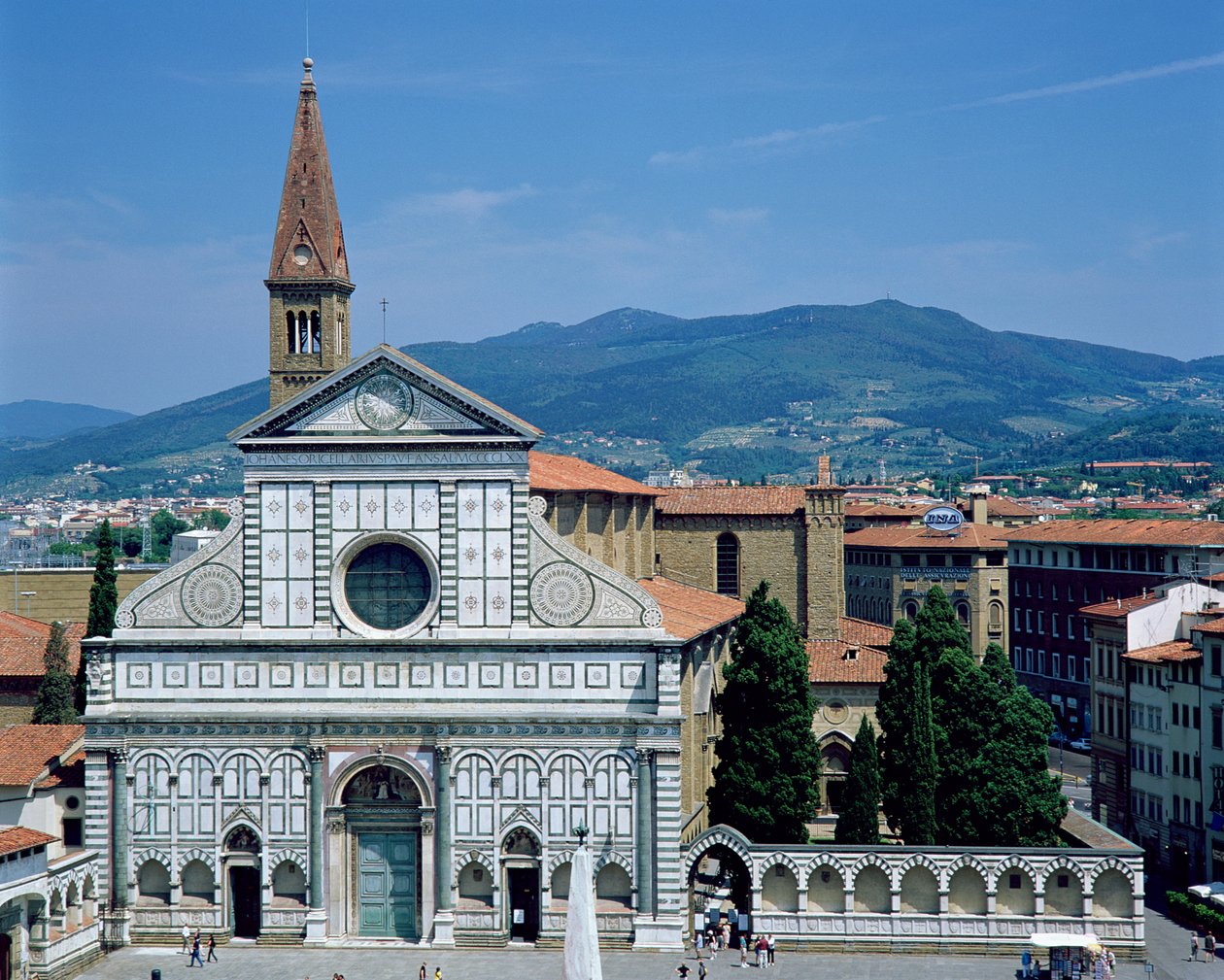 Uitzicht op Santa Maria Novella door Leon Battista Alberti