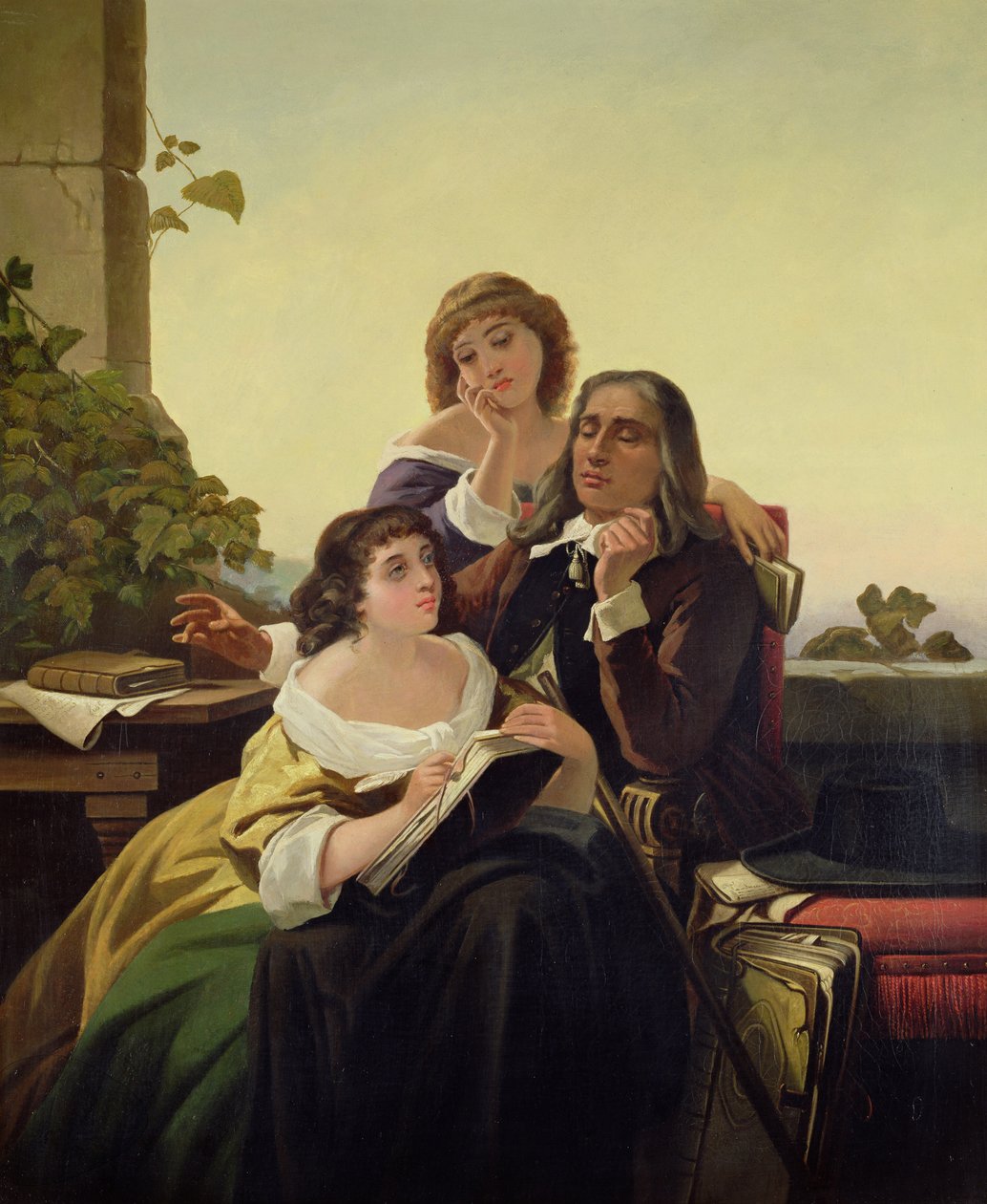 John Milton die Poëzie Schrijft door Leon Bortarel