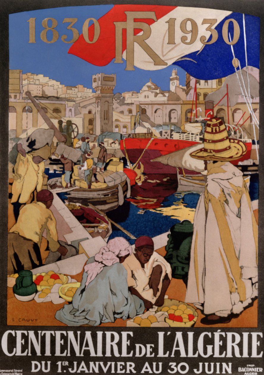 Poster ter gelegenheid van het eeuwfeest van Algerije (1830-1930), 1930 door Leon Cauvy