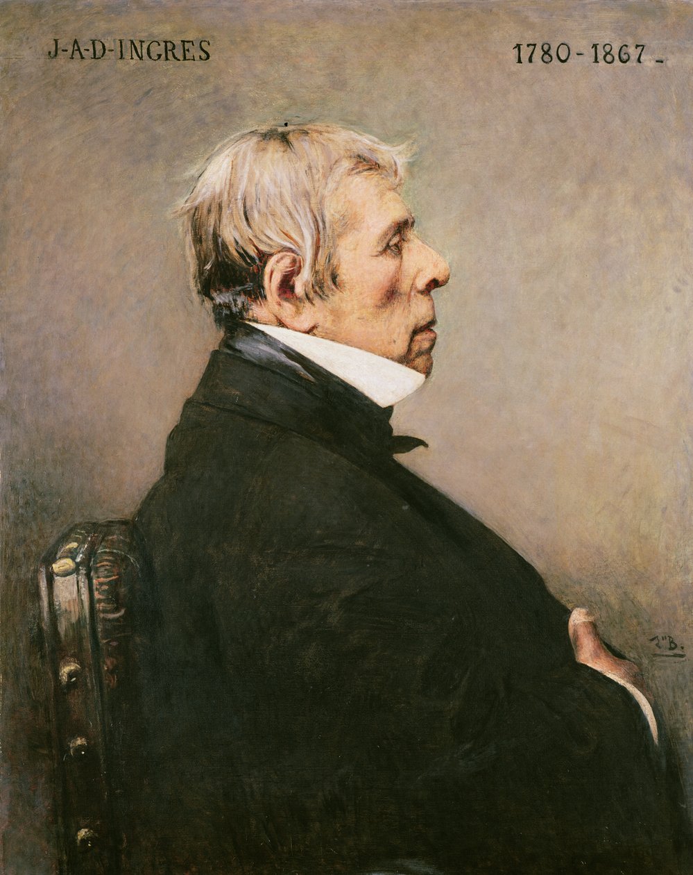 Portret van J.A.D Ingres (1780-1867) door Leon Joseph Florentin Bonnat