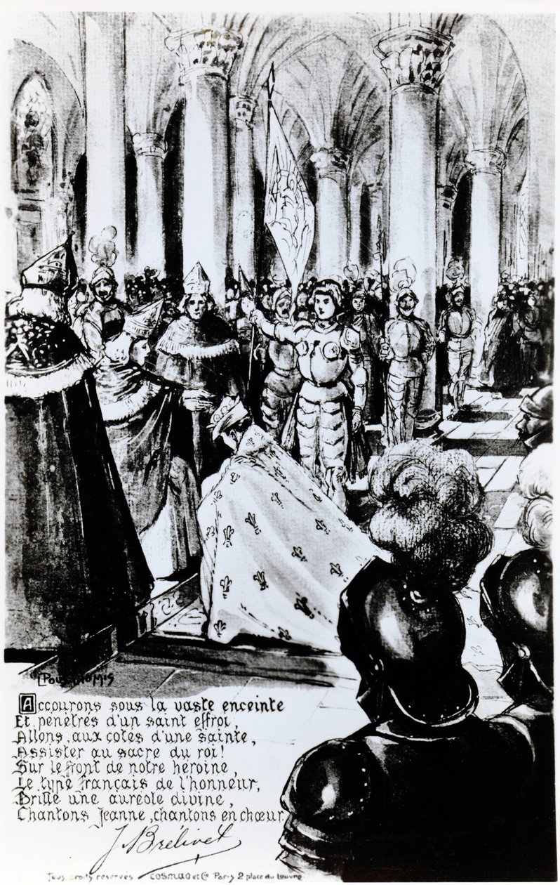 De Kroning van Karel VII in Reims, ca. 1910 door Leon Pousthomis