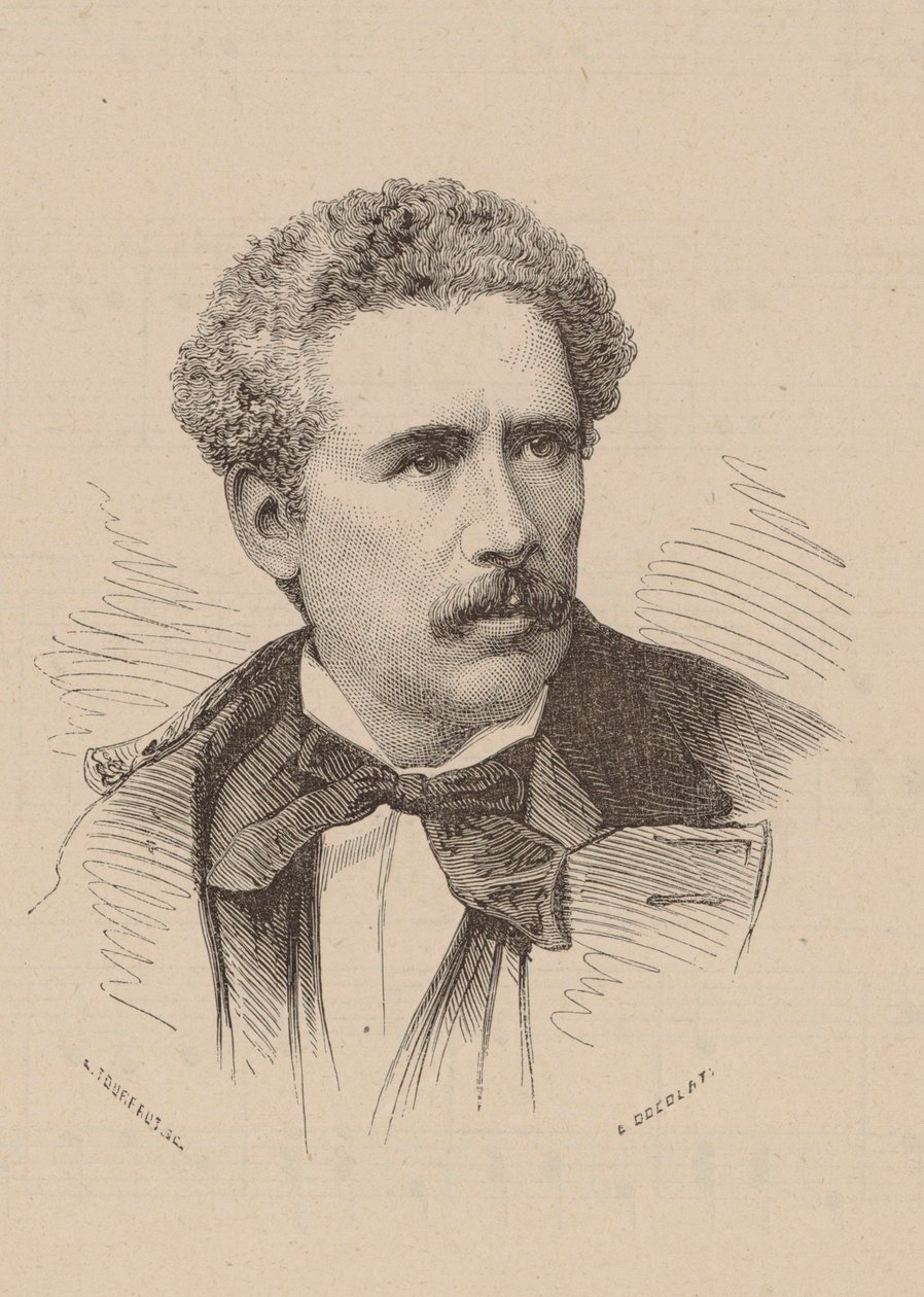 Portret van de componist Olivier Métra door Leon Alexandre Tourfaut