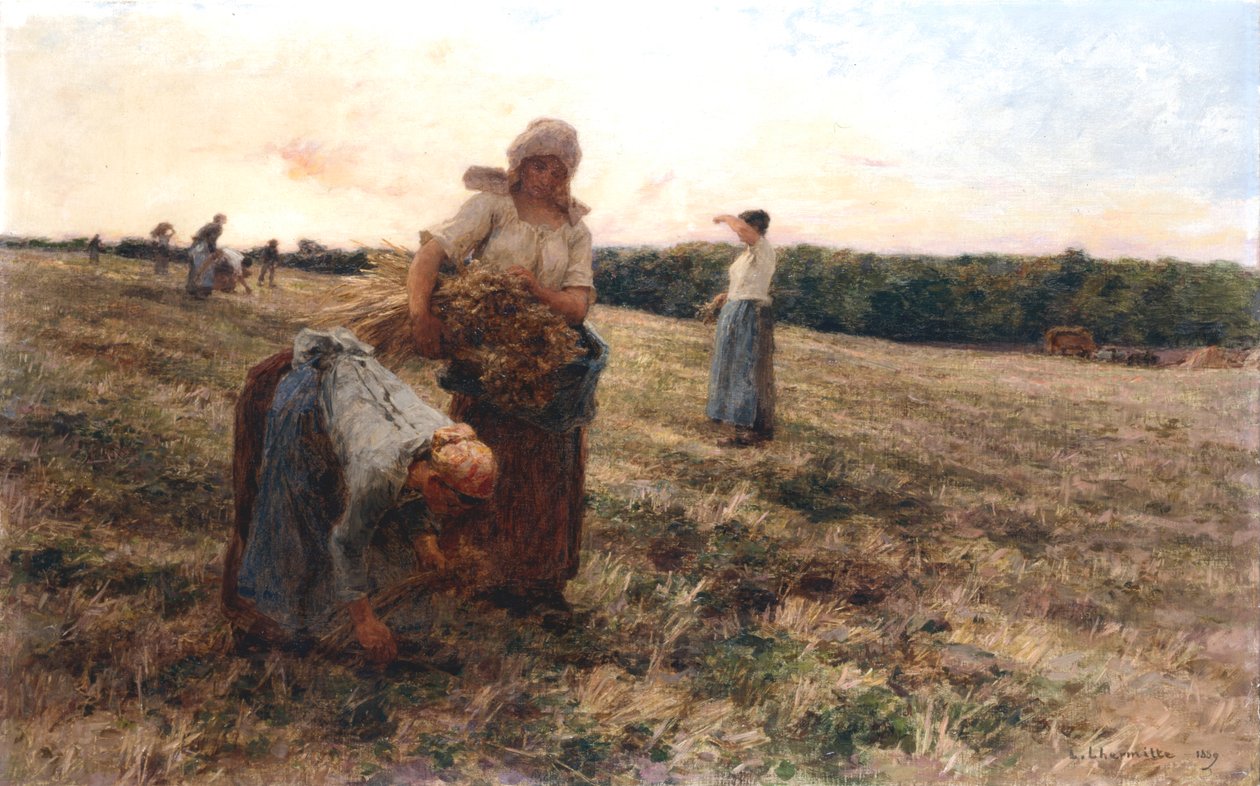 Arenlezers bij Zonsondergang, 1889 door Leon Augustin Lhermitte