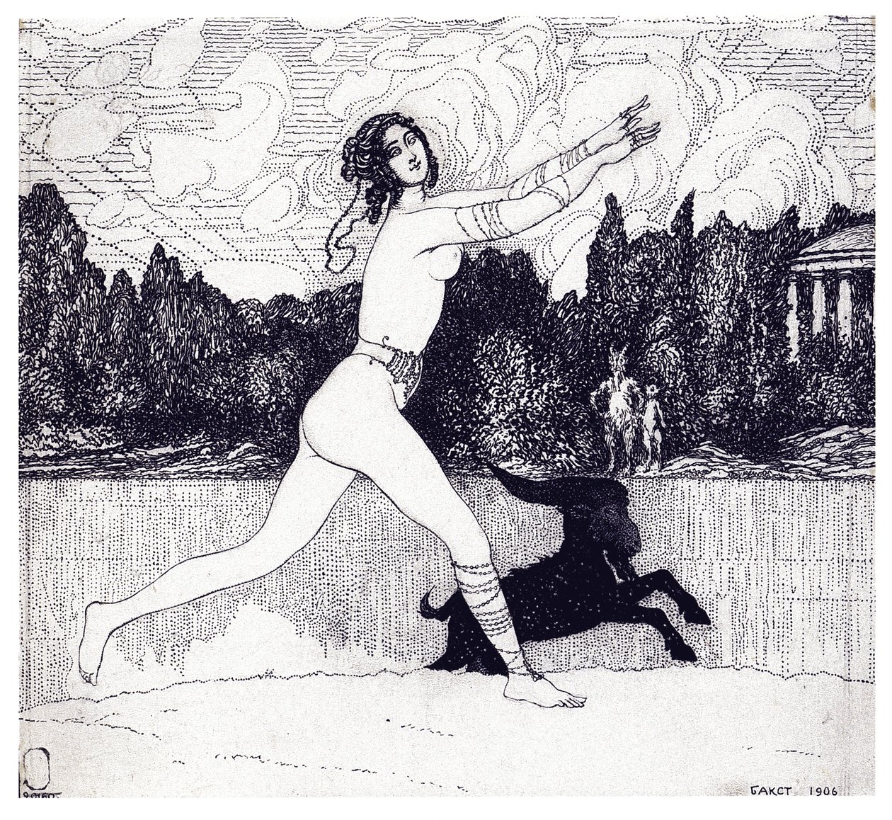 Oud Visie magazine Zolotoe Runo 1906 nr. 4, 1906 door Leon Bakst