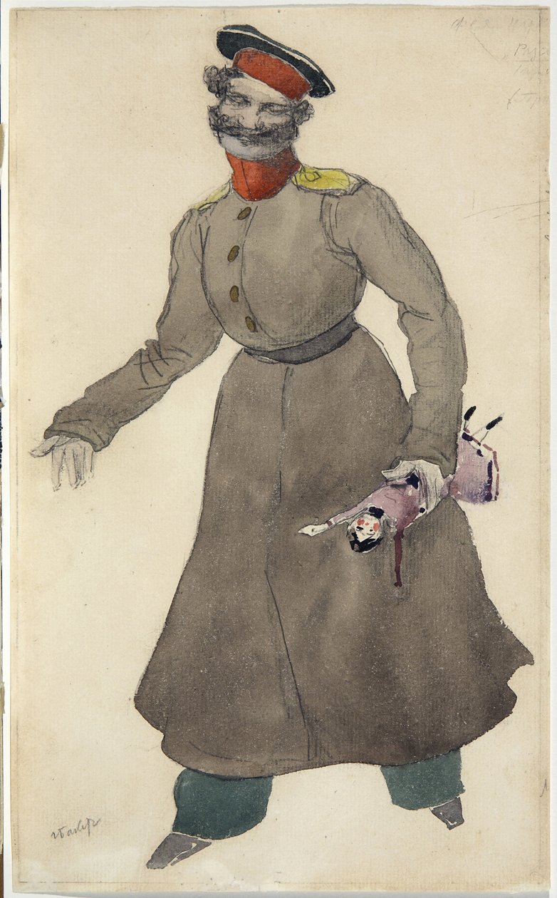 Kostuumontwerp voor het ballet De Feeënpop door J. Bayer, 1903 door Leon Bakst