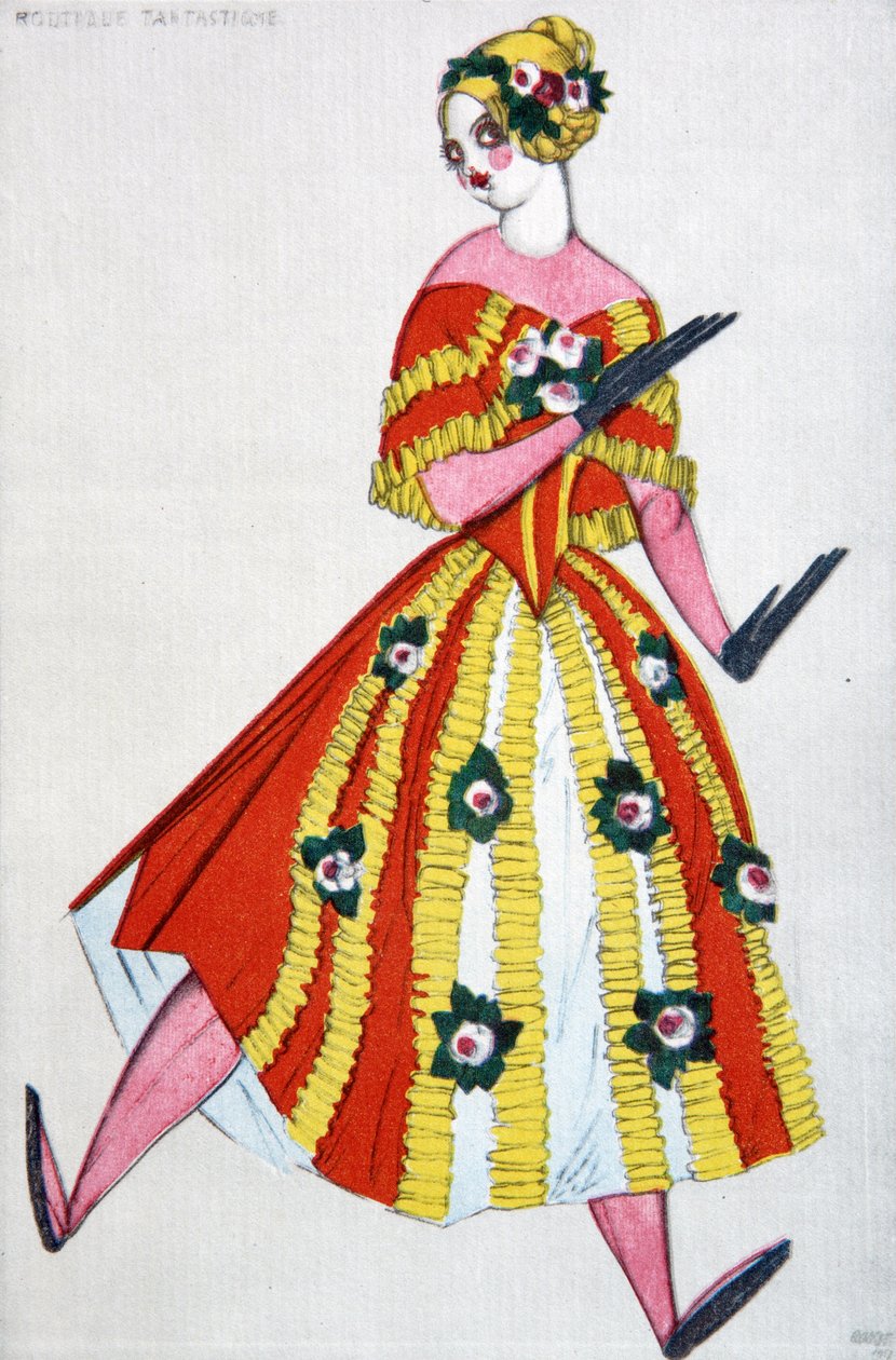Kostuumontwerp voor het ballet De Magische Speelgoedwinkel van G. Rossini, 1919 door Leon Bakst