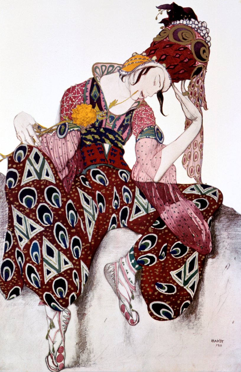 Iskander, kostuumontwerp voor het ballet La Peri muziek door Paul Dukas, ca. 1913 door Leon Bakst