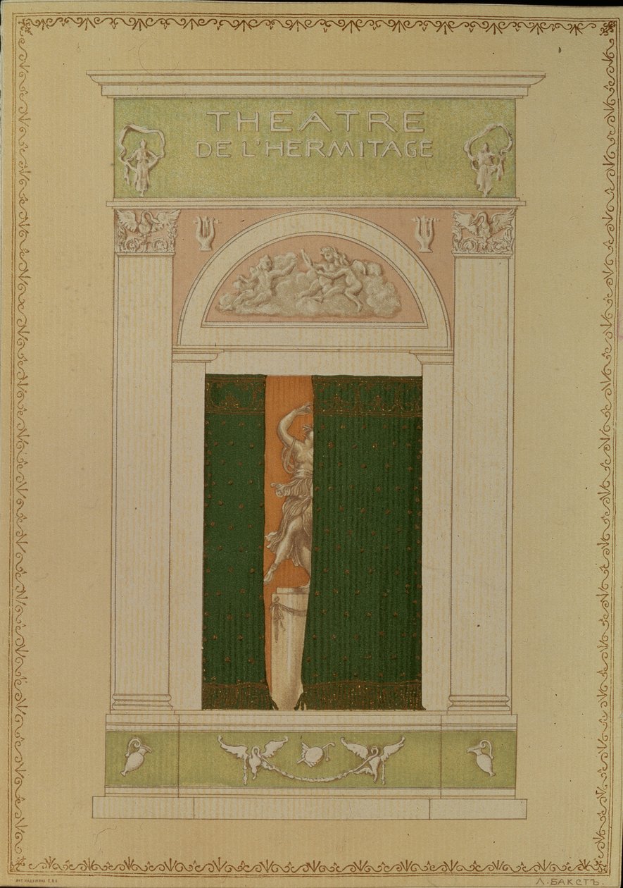 Affiche voor hedendaags ballet, 1902 door Leon Bakst
