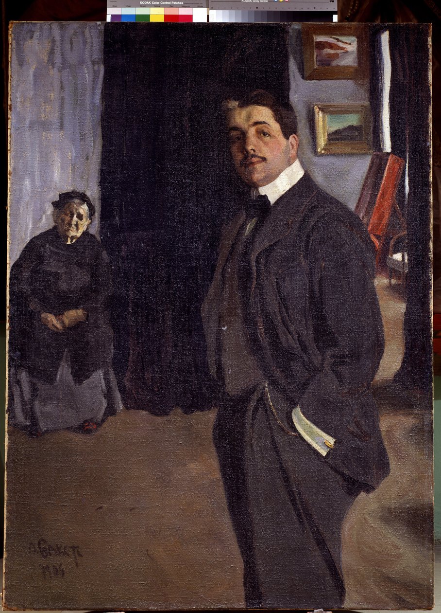 Portret van Sergius van Dyaghilev door Leon Bakst