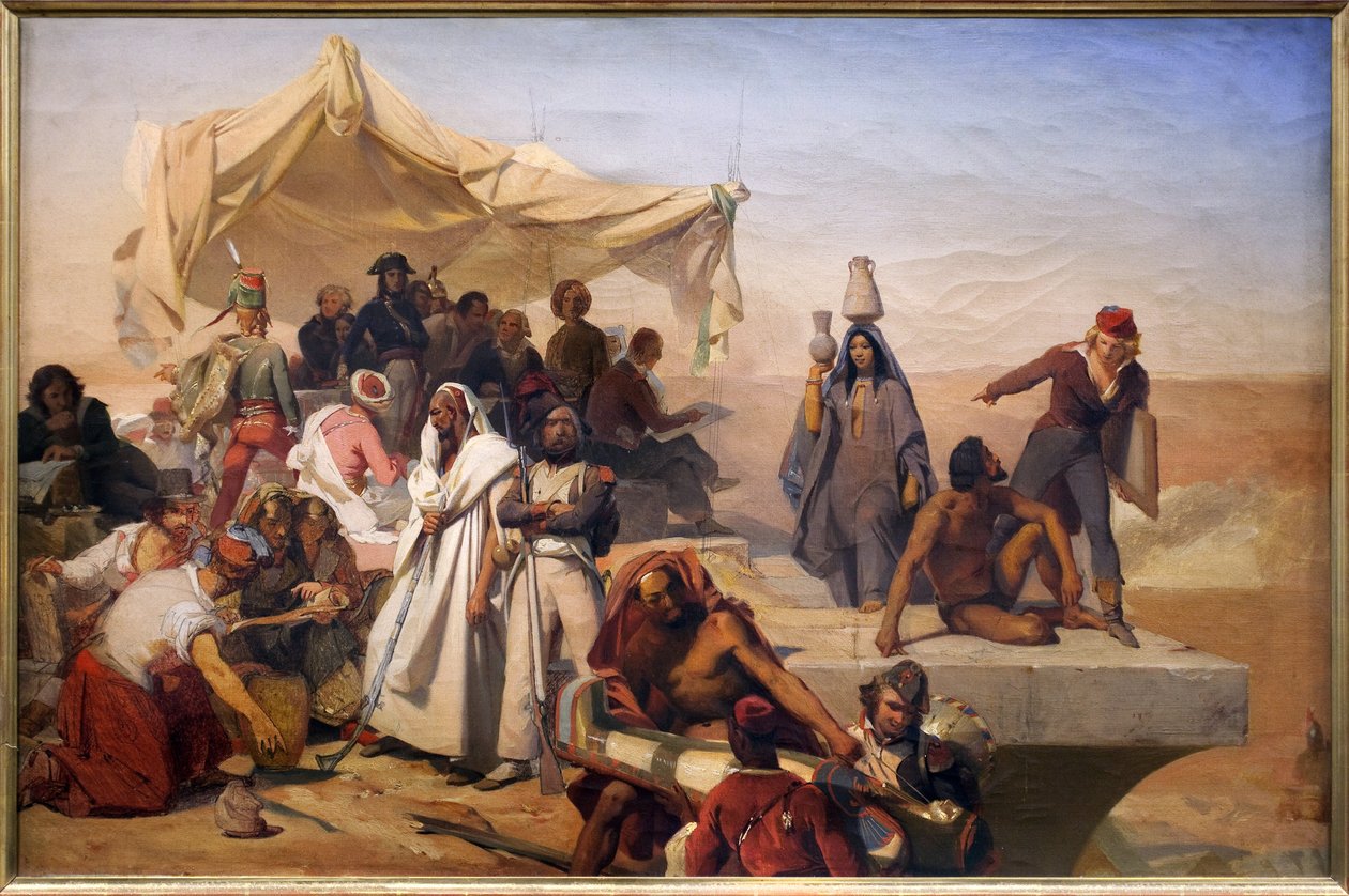 De expeditie (veldtocht) van Egypte onder bevel van Bonaparte (Napoleon) door Léon Cogniet